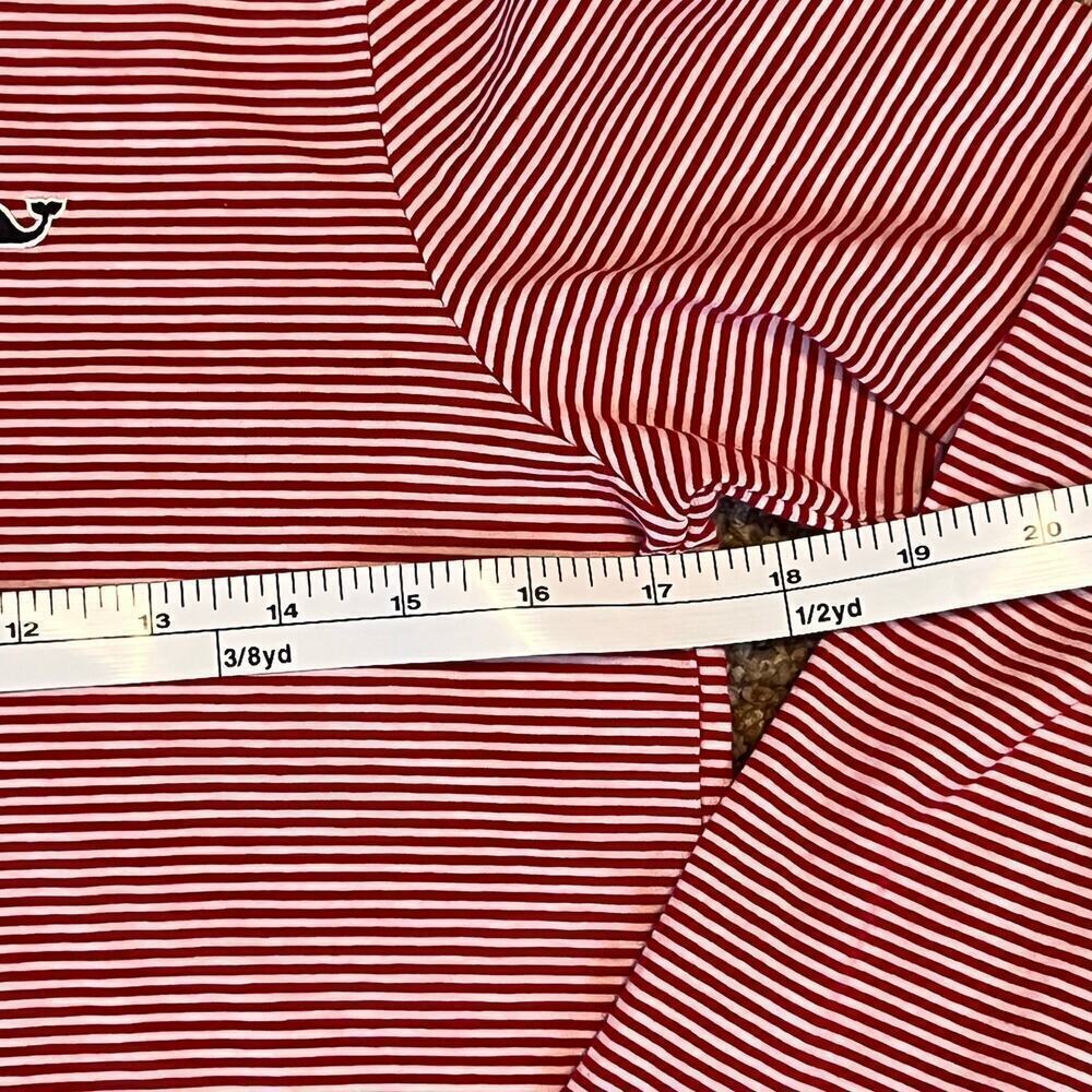 Vineyard Vines Women's Edgartown Polo Red & White Striped Long Sleeve. Size M - Picture 4 of 6